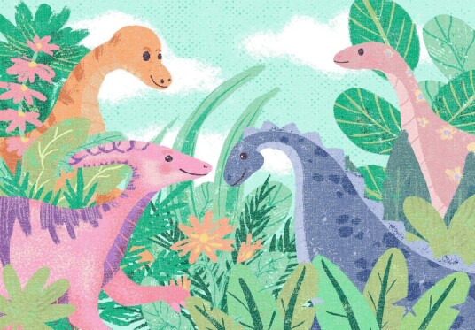 Barneteppe Dino Friends multi Størrelse: 120 x 170 cm Barneteppe Dino Friends multi Størrelse: 120 x 170 cm