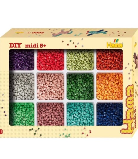 Hama Midi eske med 9600 perler og oppbevaring