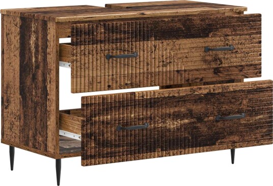 vidaXL Baderomsvaskeskap HAARLEM Gammelt tre 82 x 41 x 58,5 cm