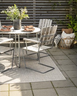 Kilands Rivas taupe flatvevd teppe