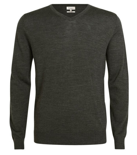 Tracker 3096 merinoull cardigan med v-hals kull 1 stk. STK-309610 Charcoal XXXL