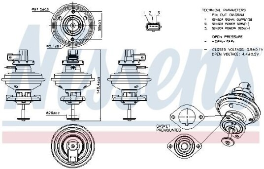 EGR Ventil NISSENS 98208 EGR Ventil NISSENS 98208
