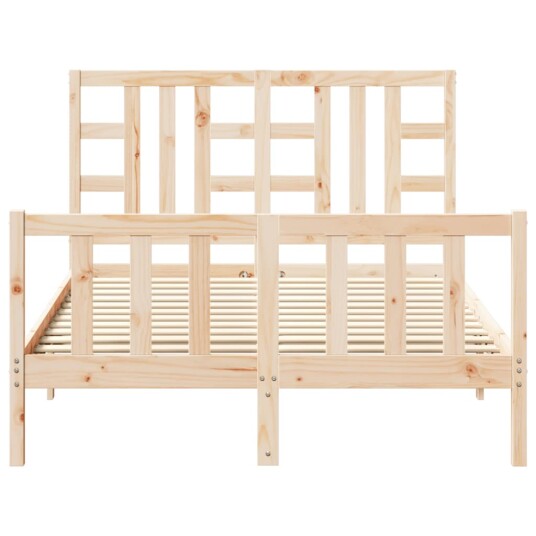 vidaXL Sengeramme med hodegavl 4FT6 double heltre 8720845971168