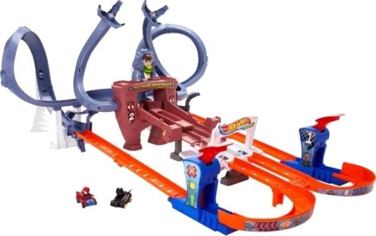 Mattel RacerVerse Spider Man Racerbane Med Black Panther Biler Mattel RacerVerse Spider Man Racerbane Med Black Panther Biler