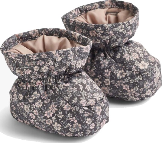 Wheat Fuffa Tøfler Dark Charcoal Flowers 3 6 md. Wheat Fuffa Tøfler Dark Charcoal Flowers 3 6 md.