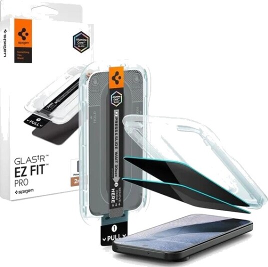 Spigen Glass tR EZ Fit Pro (Privacy) 2 Pack - Google Pixel 11 Pro XL/10 Pro XL/9 Pro XL Spigen Glass tR EZ Fit Pro (Privacy) 2 Pack - Google Pixel 11 Pro XL/10 Pro XL/9 Pro XL