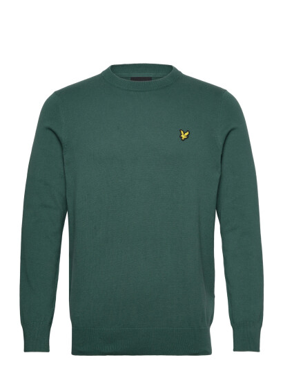 Lyle & Scott Cotton Crew Neck Jumper Green M