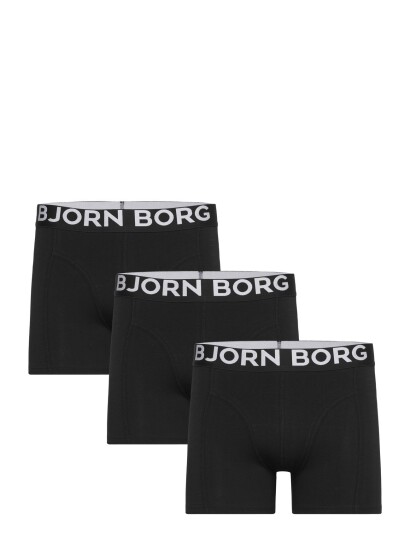 Björn Borg Organic Cotton Stretch Boxer 3P Black L Björn Borg Organic Cotton Stretch Boxer 3P Black L