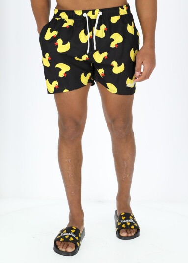 Blount & Pool Beachshorts Black Yellow Duck 2xl Badebukser