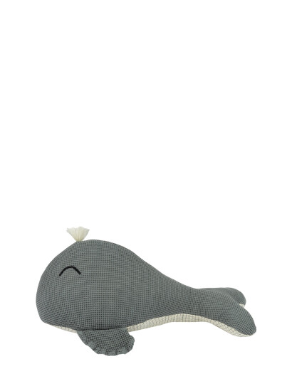 NOBODINOZ Wabi Sabi Whale Cushion 42X20X15 - Blue - ONE SIZE NOBODINOZ Wabi Sabi Whale Cushion 42X20X15 - Blue - ONE SIZE