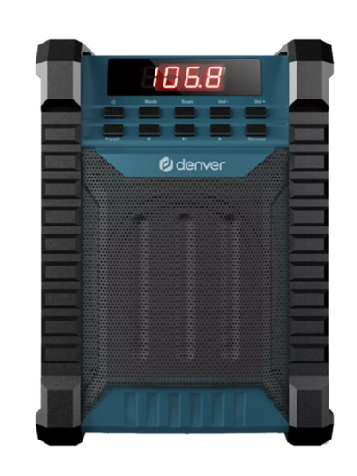 Denver WRB-60 Sprutsikker Arbeidsplassradio med Bluetooth 100W