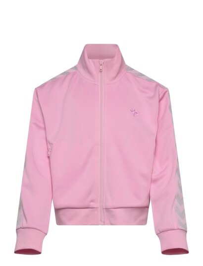 Hummel Hmljr Reg Poly Tape Girl Zip Jacket Pink 134/140 Hummel Hmljr Reg Poly Tape Girl Zip Jacket Pink 134/140