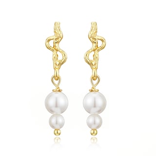 Nora Norway Ellinor Ear Drop Gold White