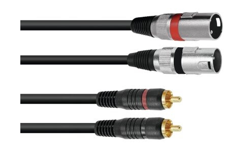 Omnitronic 3022522B 2 X Xlr 3-Pin Hankjønn 2 X Rca Hankjønn 1 M Sort Omnitronic 3022522B 2 X Xlr 3-Pin Hankjønn 2 X Rca Hankjønn 1 M Sort