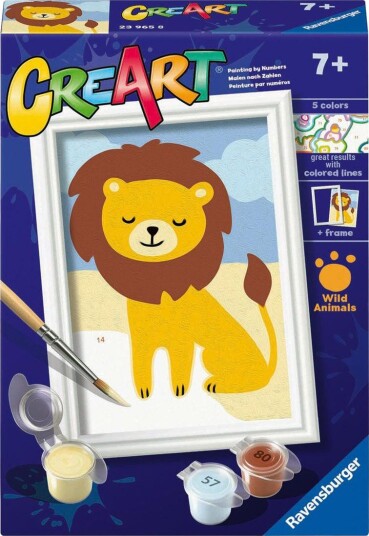 Ravensburger CreArt Mal etter nummer 7+ år Løve