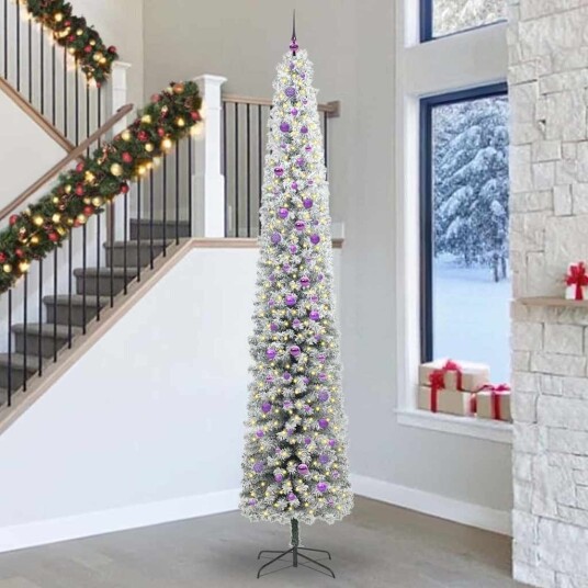  Kunstig juletre med 300 LED grønn 300 cm PVC og stål og plast