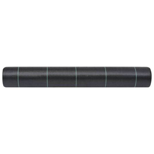 vidaXL Kontrollmatte for ugress svart 1x100 m PP