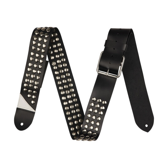 Jackson Stud Leather Strap, Svart, 2.5"