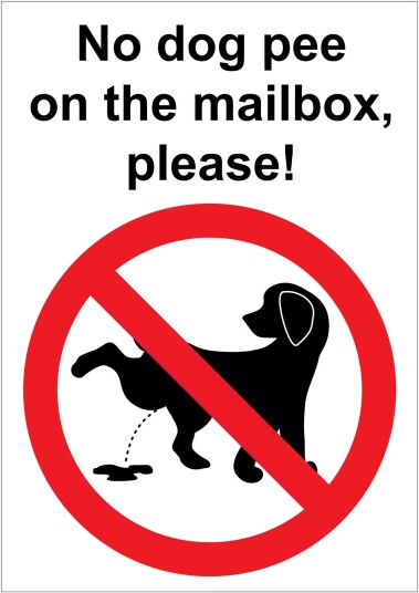 Klistremerke Ingen hundetiss på postkassen