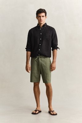 GANT Reg Linen Ds Shorts Khaki green XL GANT Reg Linen Ds Shorts Khaki green XL