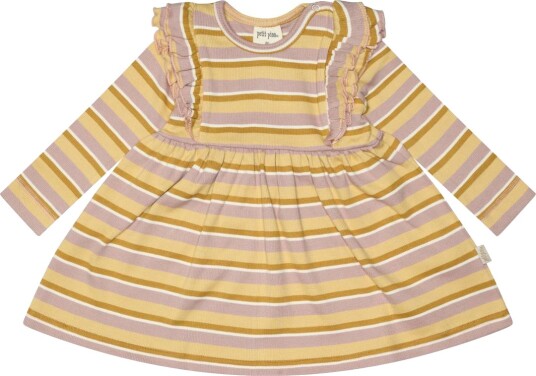 Petit Piao Kjole Modal Max Striped Adobe Rose/Yellow Corn/Mustar (116 / 6 år)