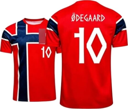 2026 Norge Hjemme-VM Fotballtrøye – Voksen- og Barnestørrelser (100–6XL) Nr. 10 Ødegaard XL