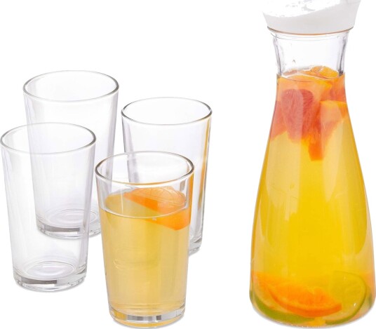 Vannkaraffel med glasssett