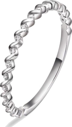 Pan Jewelry Lyslinje ring i 925 sølv størrelse Lyslinje ring i sølv str 54