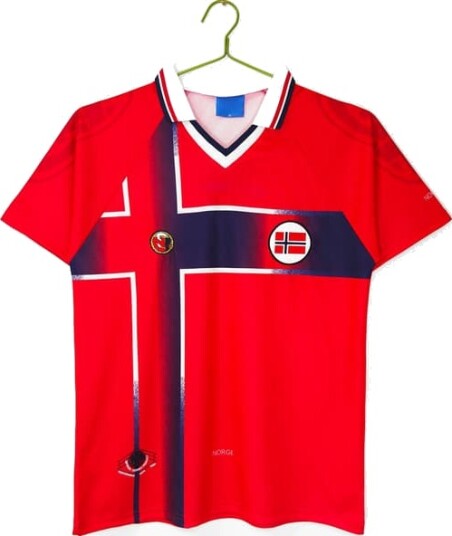 Norge Retro Fotballdrakt Norge Hjemmedrakt Klassisk Supporterversjon Vintage Fotballsett 1997-98 1997-98 1997-98 1997-98-FO-