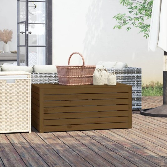 vidaXL Hagekasse honningbrun 101x50,5x46,5 cm heltre furu vidaXL Hagekasse honningbrun 101x50,5x46,5 cm heltre furu