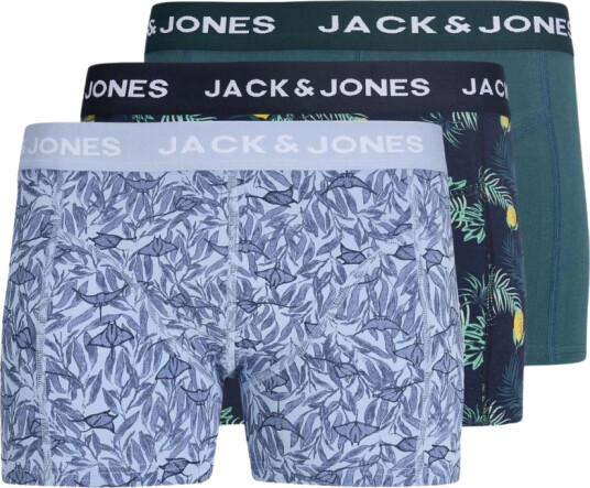 Jack & Jones Boksershorts Jacjake Lemon Trunks 3 pakning Blå