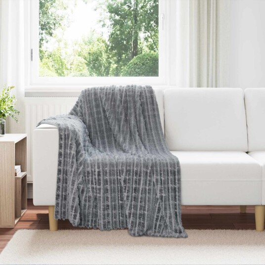 vidaXL Kastepledd 6 pcs Mørkegrå 150 x 130 cm Fleece