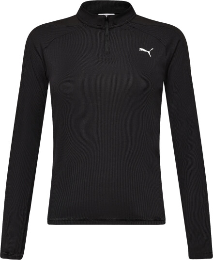 PUMA Tad Ess Slim Quarter Zip Longsleeve Tee G Black 128