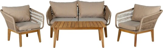 Chania hagesett 4 deler natur, beige. Chania hagesett 4 deler natur, beige.