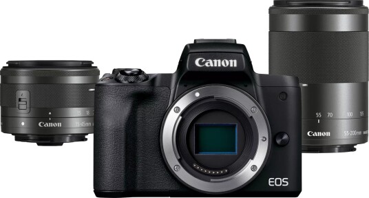 Canon EOS M50 Mk II 15-45mm + 55-200mm - Black Canon EOS M50 Mk II 15-45mm + 55-200mm - Black