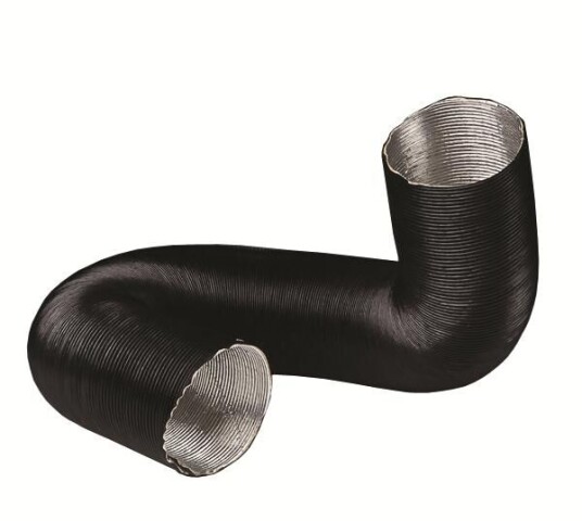 Tolmer Tilluftsslange sort ø80mm pk a 1m for friskluftstilkobling