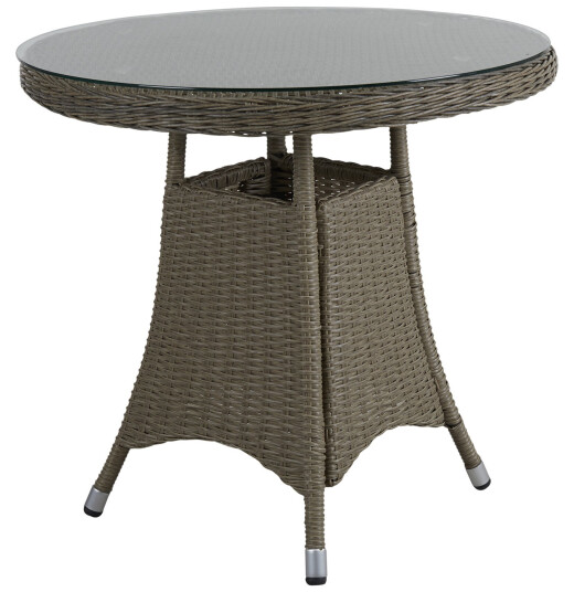 Brafab Hornbrook spisebord Beige med glass 80x73 cm Beige Brafab Hornbrook spisebord Beige med glass 80x73 cm Beige