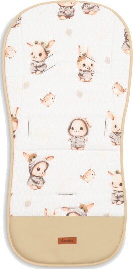Sensillo Velvet Vogninnlegg 80x40 cm Beige Bunny