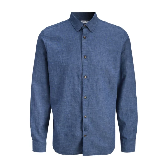 Jack & Jones Jjesummer Linen Blend Shirt L/S Sn Blue L