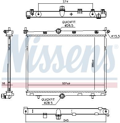 Radiator NISSENS 607030 Radiator NISSENS 607030