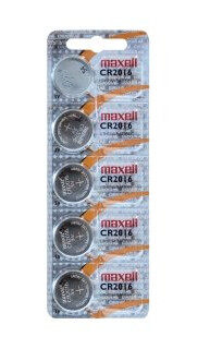 Maxell CR2016 Knappcellebatteri 5-pakk - Lithium 90 mAh 3V Maxell CR2016 Knappcellebatteri 5-pakk - Lithium 90 mAh 3V