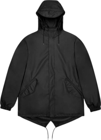 Rains Unisex Fishtail Jacket W3 Black M Rains Unisex Fishtail Jacket W3 Black M