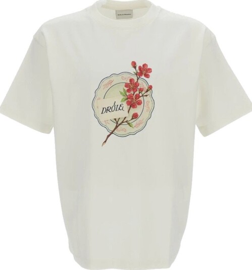 Drôle de Monsieur Porcelaine T shirt Off White Drôle de Monsieur Porcelaine T shirt Off White