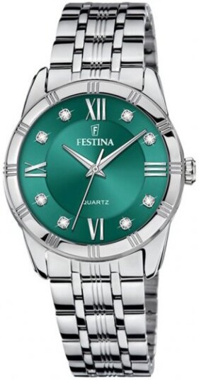 Festina Dameklokke F16940 F Mademoiselle Grønn/Stål Ø32 mm Festina Dameklokke F16940 F Mademoiselle Grønn/Stål Ø32 mm
