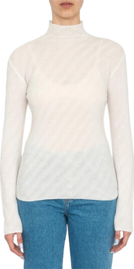 Emporio Armani Dame Strikkevarer Hvit L, Emporio Armani Dame Strikkevarer Hvit L,