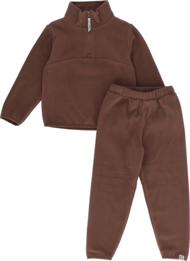 Gullkorn Berg Fleece Sett Brun 110