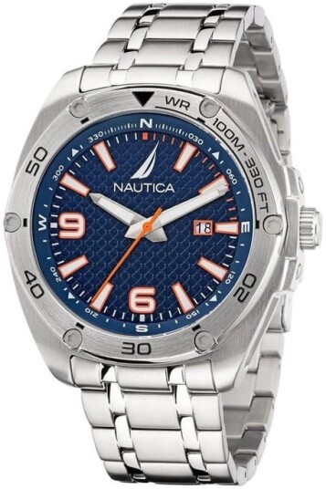 Nautica Herreklokke NAPTCF203 Tin Can Bay Blå/Stål Ø44 mm