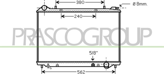 PRASCO OP860R005 Radiator motorkjøling