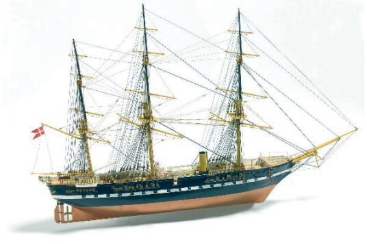 1:100 Fregatten Jylland limited editi Skrog i tre