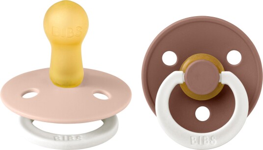 BIBS Colour Glow Smokk 2-Pakk Lateks Str 2 Blush/Woodchuck